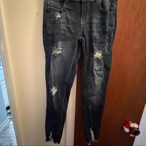 ripped high rise jeans size 3